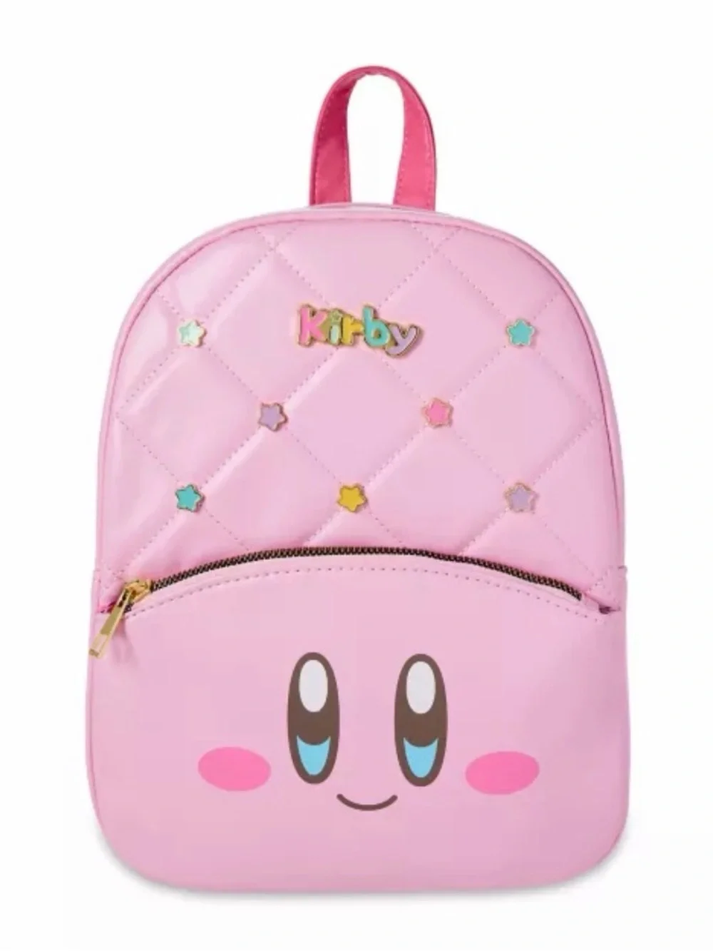 NWT Kirby Pink Quilted Mini Backpack with Star Accents